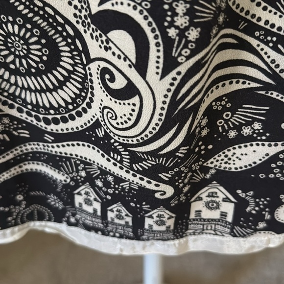 Anthropology Moulinette Soeurs Swirling Villages Midi dress Womens 8 wrap front - Picture 6 of 12